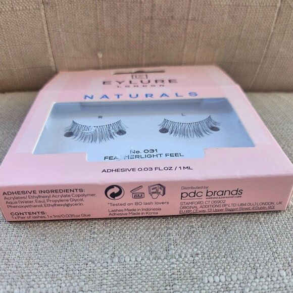 Eyelure London Lashes Natural No.31 Featherlight Feel Useable 5 Time W/ Adhesive - Picture 3 of 10